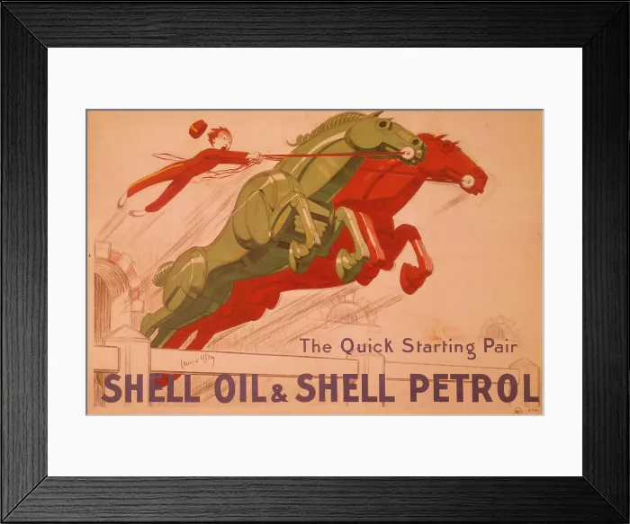 Framed Print : Poster advertising Shell oil and petrol Framed Print : Poster advertising Shell oil and petrol