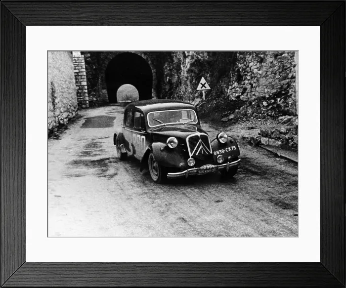 Framed Print : Citroen 15 / 6 in the Monte Carlo Rally, 1955 Framed Print : Citroen 15 / 6 in the Monte Carlo Rally, 1955