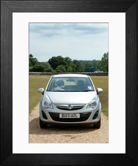Framed Print : 2013 Vauxhall Corsa 1.2 Eco Flex Framed Print : 2013 Vauxhall Corsa 1.2 Eco Flex