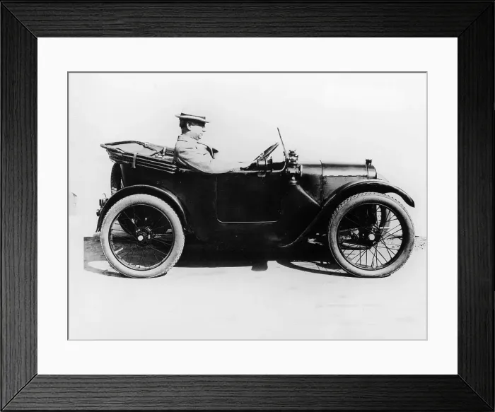 Framed Print : Sir Herbert Austin in an Austin Seven, 1922 Framed Print : Sir Herbert Austin in an Austin Seven, 1922