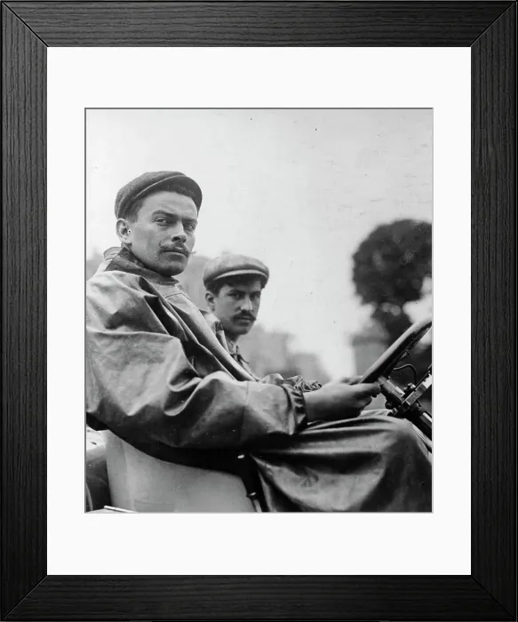 Framed Print : Louis Wagner in a Darracq Framed Print : Louis Wagner in a Darracq