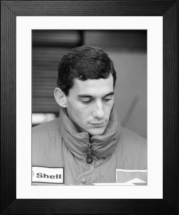 Framed Print : Ayrton Senna, in his first season with McLaren, 1988 Framed Print : Ayrton Senna, in his first season with McLaren, 1988