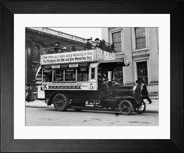 Framed Print : 1909 Milnes Daimler bus, (c1909?) Framed Print : 1909 Milnes Daimler bus, (c1909?)