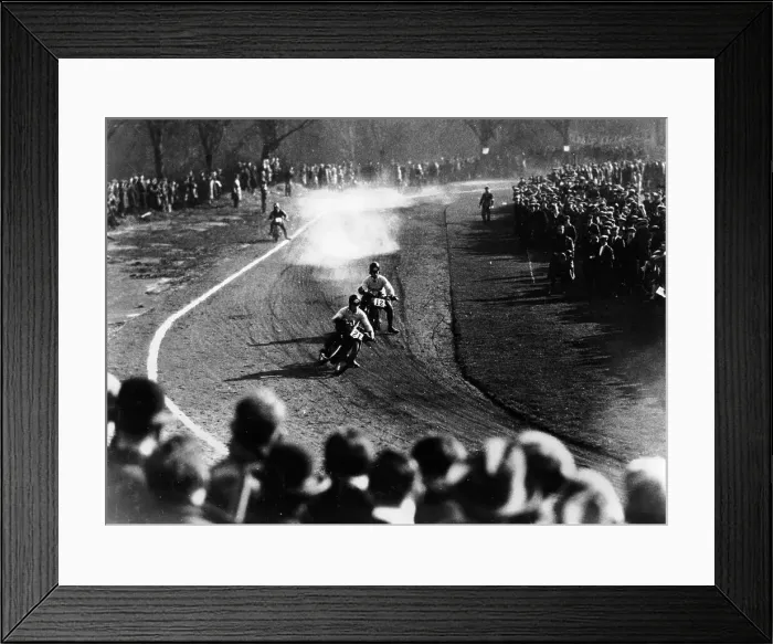Framed Print : Ivor Creek riding a Norton Model 18, Epping Forest, Essex, February, 1928 Framed Print : Ivor Creek riding a Norton Model 18, Epping Forest, Essex, February, 1928