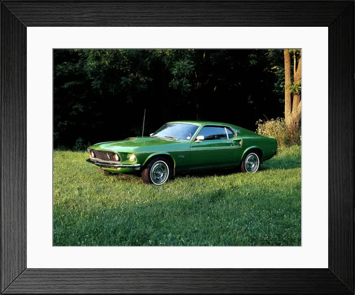 Framed Print : A 1969 Ford Mustang Sportsroof Framed Print : A 1969 Ford Mustang Sportsroof
