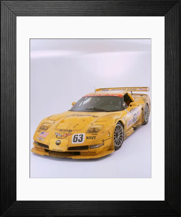Framed Print : 2002 Chevrolet Corvette Le Mans racing car Framed Print : 2002 Chevrolet Corvette Le Mans racing car