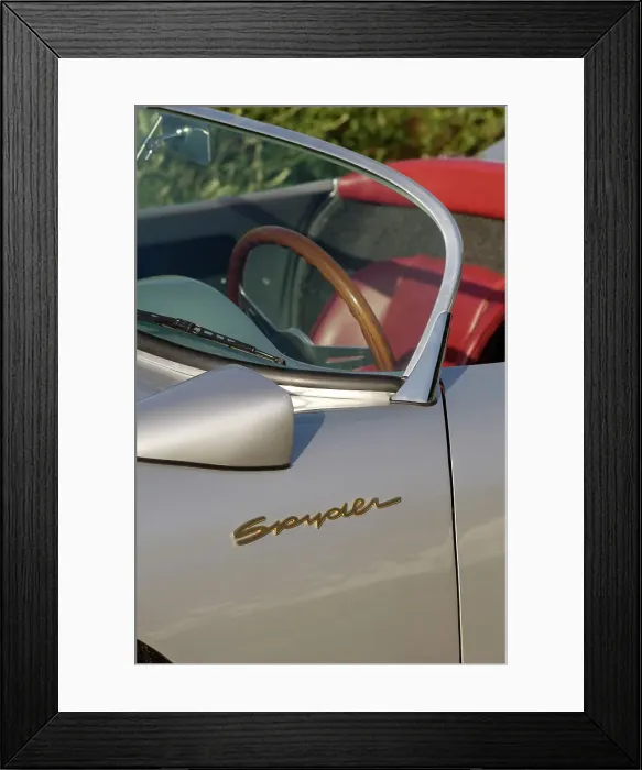 Framed Print : 1956 Porsche Spyder - James Dean replica. Artist: Simon Clay Framed Print : 1956 Porsche Spyder - James Dean replica. Artist: Simon Clay