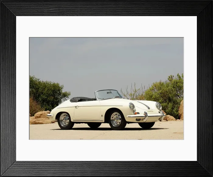 Framed Print : Porsche 356 1600 Super 1960. Artist: Simon Clay Framed Print : Porsche 356 1600 Super 1960. Artist: Simon Clay