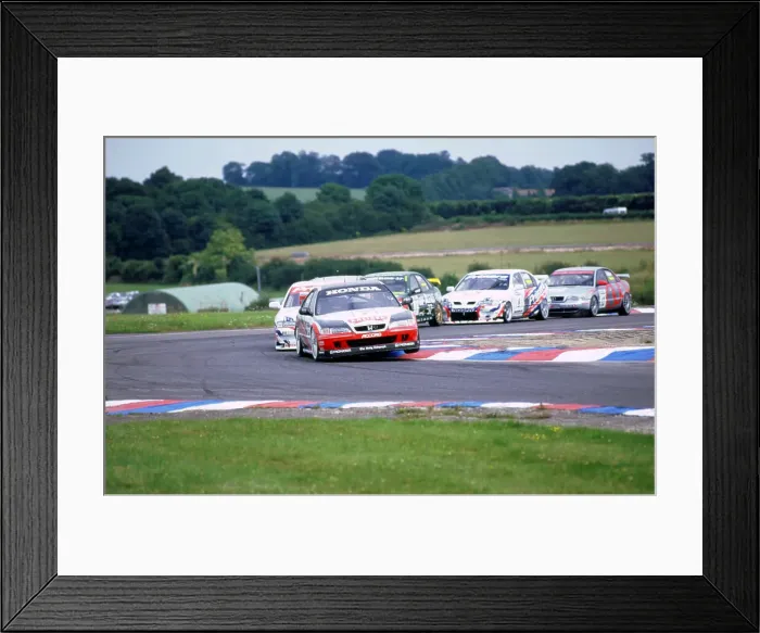 Framed Print : 1998 Touring Cars, Thruxton.Honda Accord.J.Thompson leads Framed Print : 1998 Touring Cars, Thruxton.Honda Accord.J.Thompson leads