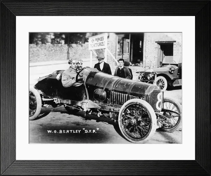 Framed Print : WO Bentley at the wheel of his DFP car, 1914 Framed Print : WO Bentley at the wheel of his DFP car, 1914