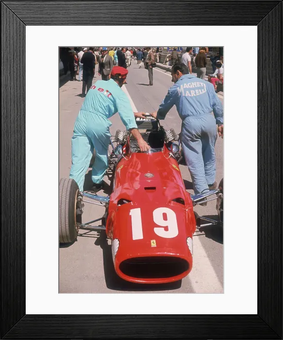 Framed Print : Ferrari of Chris Amon at the Spanish Grand Prix, Jarama, Madrid, 1968 Framed Print : Ferrari of Chris Amon at the Spanish Grand Prix, Jarama, Madrid, 1968