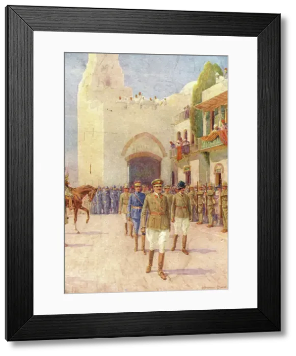 Framed Print : Lord Allenby Entering Jerusalem, c1929. Creators: Howard Davie, Harry Payne Framed Print : Lord Allenby Entering Jerusalem, c1929. Creators: Howard Davie, Harry Payne