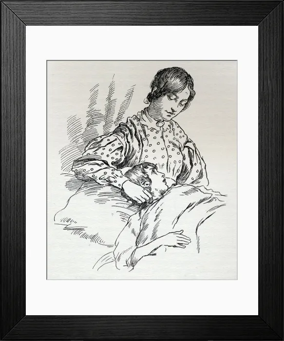 Framed Print : Oliver and Miss Rose, c1900. Creator: Harold Copping Framed Print : Oliver and Miss Rose, c1900. Creator: Harold Copping
