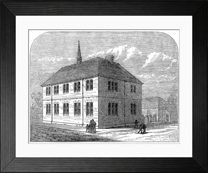 Framed Print : Mount Charles Elementary Schools, St. Austell, Cornwall, 1872. Creator: Unknown Framed Print : Mount Charles Elementary Schools, St. Austell, Cornwall, 1872. Creator: Unknown