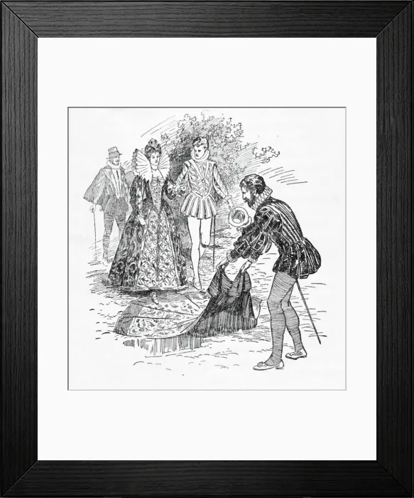 Framed Print : Raleigh and Queen Elizabeth, c1929. Creators: Howard Davie, Harry Payne Framed Print : Raleigh and Queen Elizabeth, c1929. Creators: Howard Davie, Harry Payne