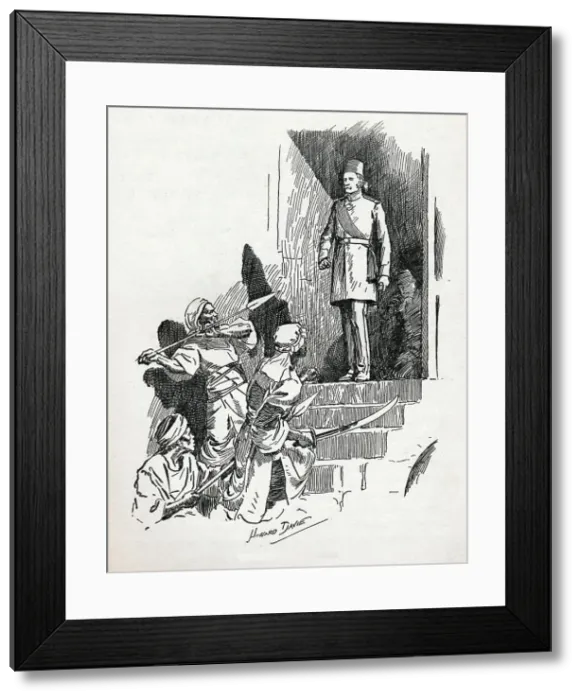 Framed Print : Gordon's Last Stand, c1900. Creator: Howard Davie Framed Print : Gordon's Last Stand, c1900. Creator: Howard Davie