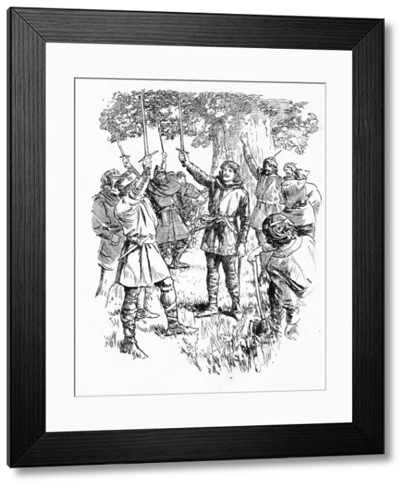 Framed Print : He Shall Be King of Sherwood, 1932. Creator: Howard Davie Framed Print : He Shall Be King of Sherwood, 1932. Creator: Howard Davie