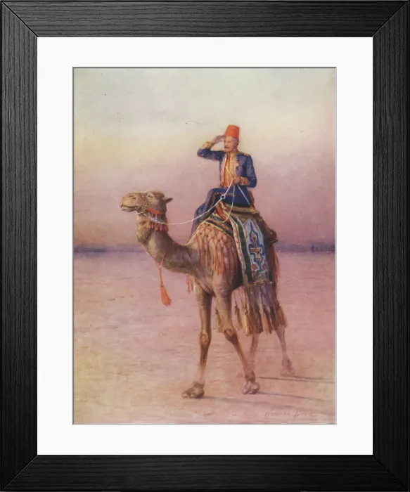 Framed Print : General Gordon Approaching the City of Dara, c1900. Creator: Howard Davie Framed Print : General Gordon Approaching the City of Dara, c1900. Creator: Howard Davie