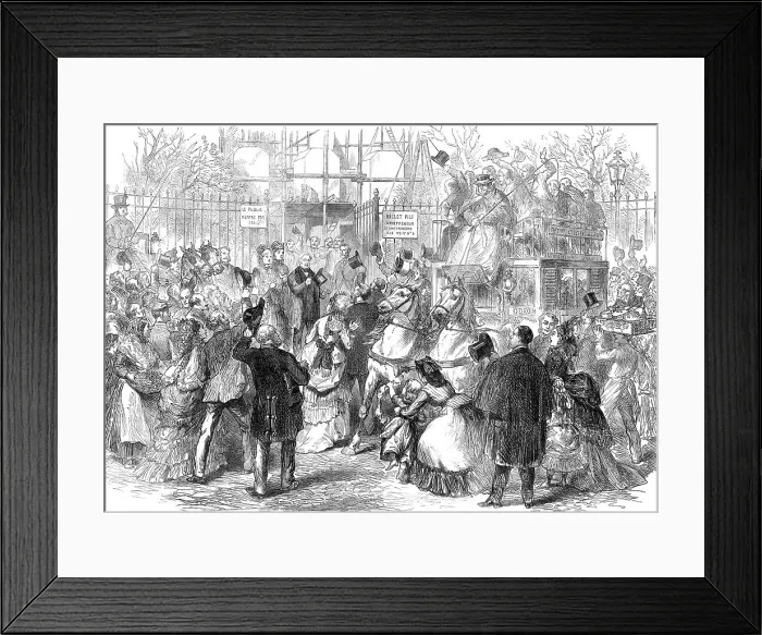 Framed Print : Visit of M. Thiers to his house in the Place St. Georges, 1872. Creator: Unknown Framed Print : Visit of M. Thiers to his house in the Place St. Georges, 1872. Creator: Unknown