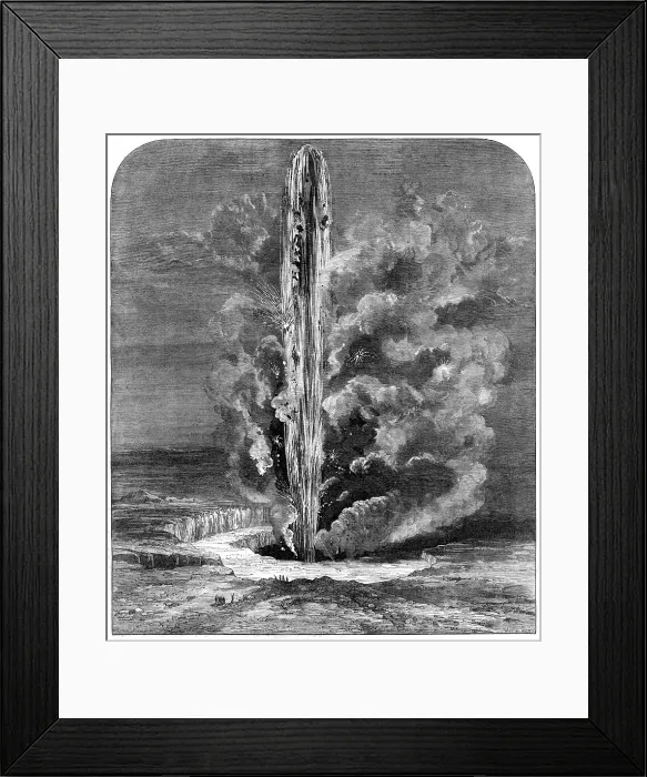Framed Print : Volcanic eruption of Mauna Loa, Sandwich Islands, 1872. Creator: William James Palmer Framed Print : Volcanic eruption of Mauna Loa, Sandwich Islands, 1872. Creator: William James Palmer