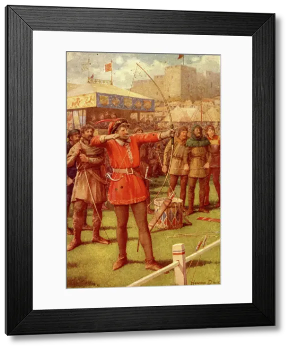 Framed Print : Robin Hood at the May-Day Revels, 1932. Creator: Howard Davie Framed Print : Robin Hood at the May-Day Revels, 1932. Creator: Howard Davie