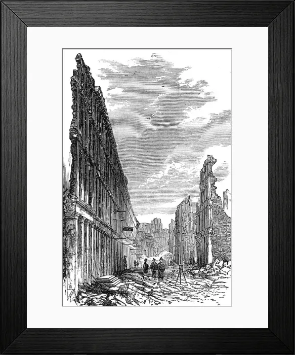 Framed Print : The Great Fire at Boston: Pearl-Street, 1872. Creator: Unknown Framed Print : The Great Fire at Boston: Pearl-Street, 1872. Creator: Unknown