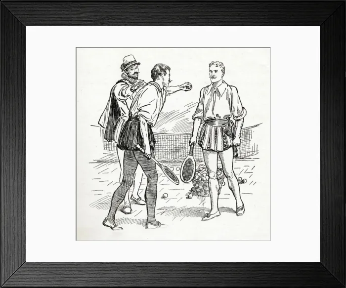 Framed Print : Quarrel Between Sir Philip Sidney and the Earl of Oxford, c1900. Creator: Howard Davie Framed Print : Quarrel Between Sir Philip Sidney and the Earl of Oxford, c1900. Creator: Howard Davie