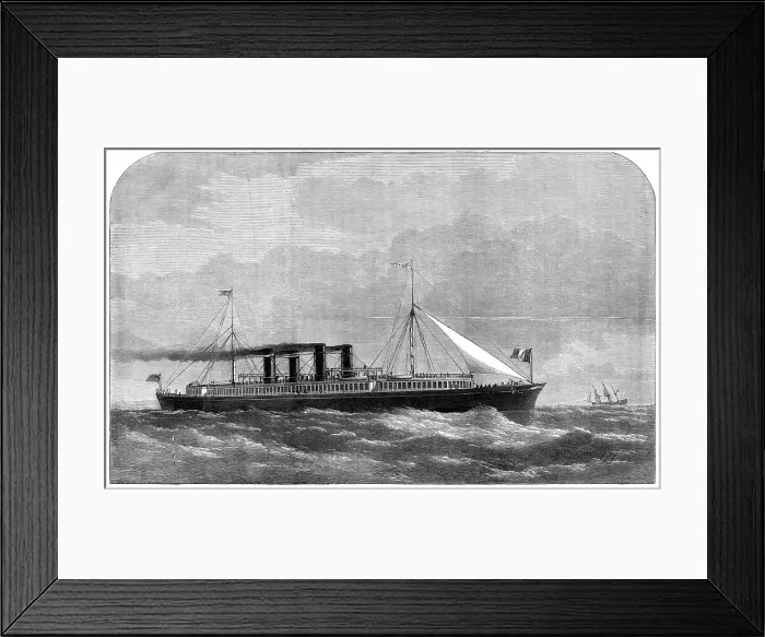 Framed Print : Mr. S. J. Mackie's Channel passage steamer, 1872. Creator: Unknown Framed Print : Mr. S. J. Mackie's Channel passage steamer, 1872. Creator: Unknown