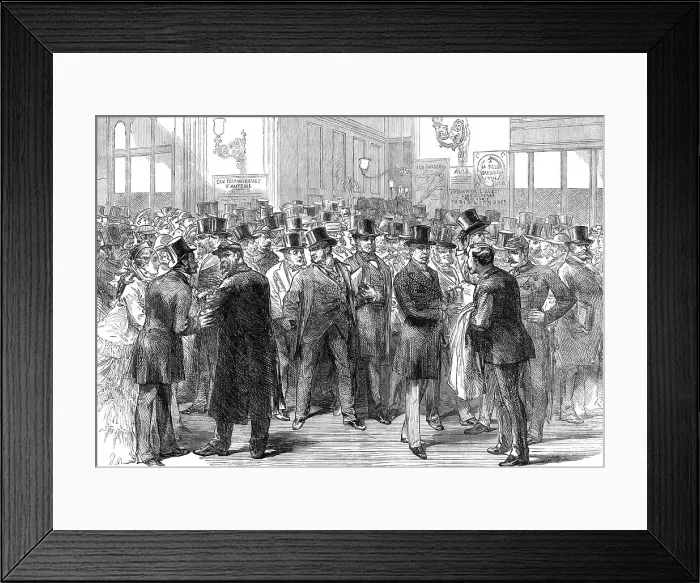 Framed Print : Members of the French National Assembly returning from Paris to Versailles, 1872. Creator: Unknown Framed Print : Members of the French National Assembly returning from Paris to Versailles, 1872. Creator: Unknown