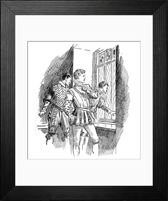 Framed Print : Sidney Was Sheltered in the House of His Friend Walsingham, c1929. Creators: Howard Davie, Harry Payne Framed Print : Sidney Was Sheltered in the House of His Friend Walsingham, c1929. Creators: Howard Davie, Harry Payne