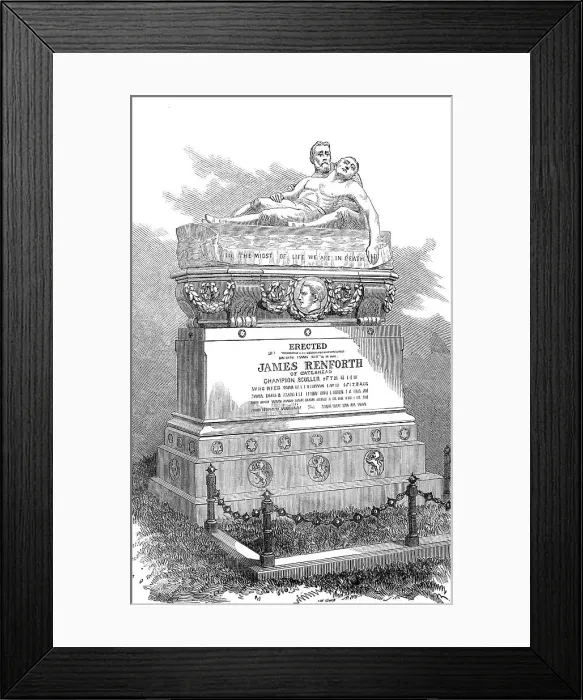 Framed Print : Monument to James Renforth, the late champion sculler, 1872. Creator: Unknown Framed Print : Monument to James Renforth, the late champion sculler, 1872. Creator: Unknown