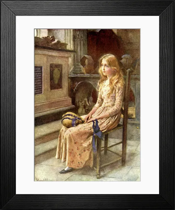 Framed Print : Little Nell, from Little Nell and her Grandfather, c1900. Creator: Harold Copping Framed Print : Little Nell, from Little Nell and her Grandfather, c1900. Creator: Harold Copping