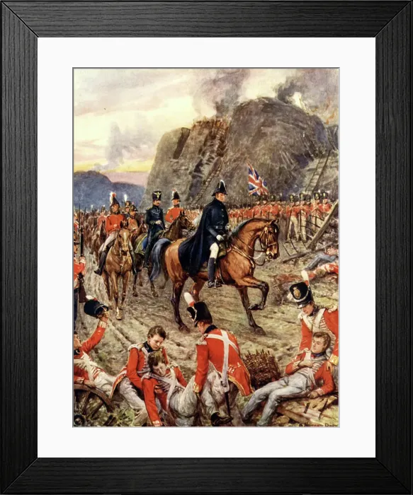 Framed Print : The Duke of Wellington at the Siege of Badajos, c1900. Creator: Howard Davie Framed Print : The Duke of Wellington at the Siege of Badajos, c1900. Creator: Howard Davie