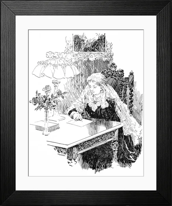 Framed Print : Queen Victoria in her Study, 1925. Creator: Howard Davie Framed Print : Queen Victoria in her Study, 1925. Creator: Howard Davie