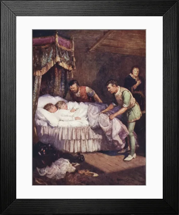 Framed Print : The Murder of the Princes in the Tower, 1925. Creator: Howard Davie Framed Print : The Murder of the Princes in the Tower, 1925. Creator: Howard Davie