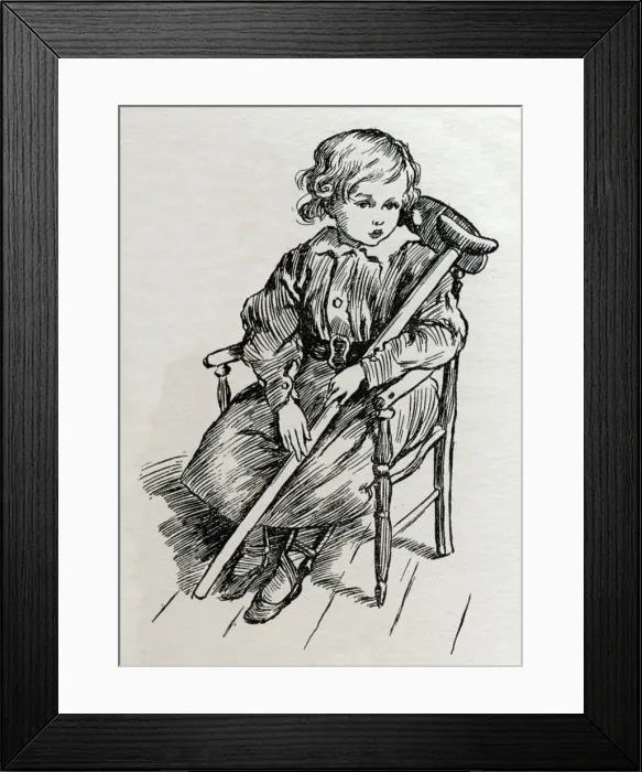 Framed Print : Tiny Tim, c1900. Creator: Harold Copping Framed Print : Tiny Tim, c1900. Creator: Harold Copping