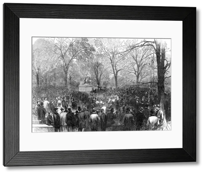 Framed Print : Unveiling of the statue of Sir Walter Scott in Central-Park, New York, 1872. Creator: Unknown Framed Print : Unveiling of the statue of Sir Walter Scott in Central-Park, New York, 1872. Creator: Unknown