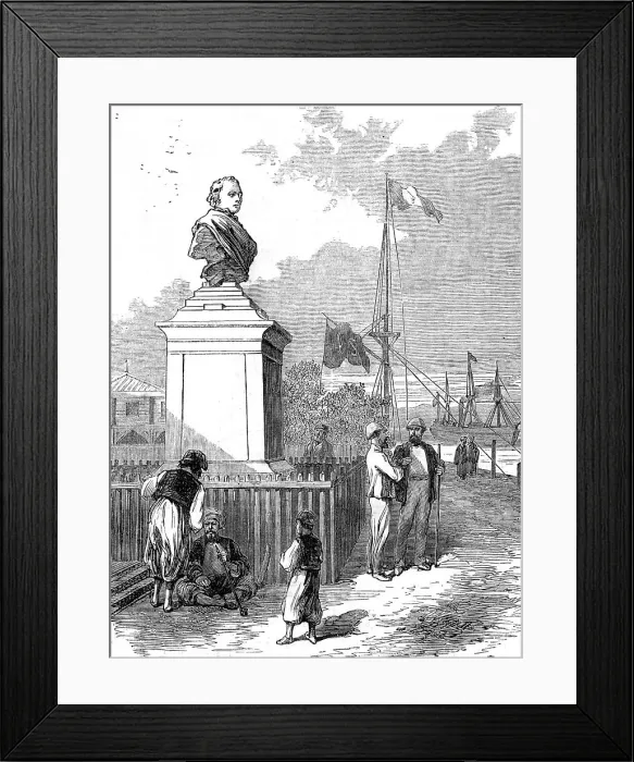 Framed Print : Monument to Lieutenant Waghorn at Suez, 1872. Creator: Unknown Framed Print : Monument to Lieutenant Waghorn at Suez, 1872. Creator: Unknown