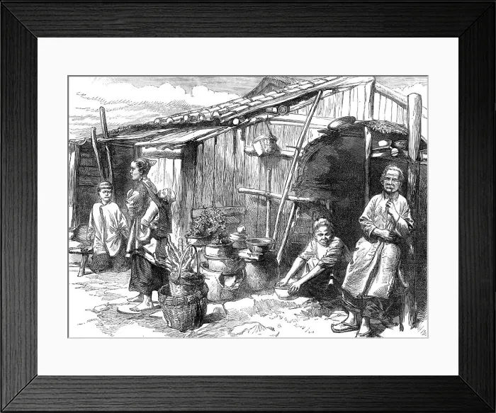 Framed Print : A Chinese peasant family, 1872. Creator: Unknown Framed Print : A Chinese peasant family, 1872. Creator: Unknown