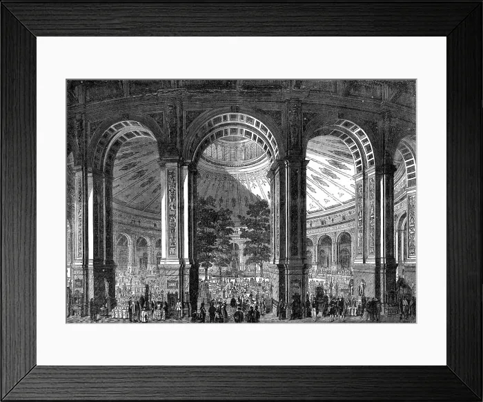 Framed Print : Interior of the Vienna Exhibition Building, 1872. Creator: Unknown Framed Print : Interior of the Vienna Exhibition Building, 1872. Creator: Unknown