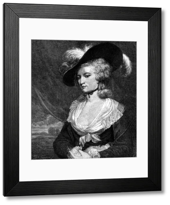 Framed Print : Portrait of Mrs. Robinson, by Sir Joshua Reynolds, 1872. Creator: William Biscombe Gardner Framed Print : Portrait of Mrs. Robinson, by Sir Joshua Reynolds, 1872. Creator: William Biscombe Gardner