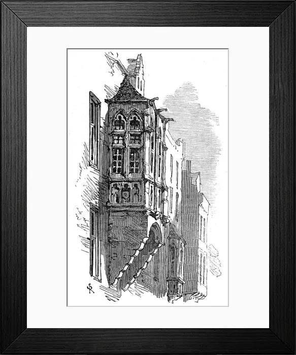 Framed Print : Old window, Brussels, 1872. Creator: Unknown Framed Print : Old window, Brussels, 1872. Creator: Unknown