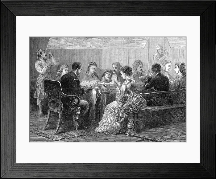 Framed Print : The Voyage to China: Sunday on the Red Sea, 1872. Creator: Unknown Framed Print : The Voyage to China: Sunday on the Red Sea, 1872. Creator: Unknown