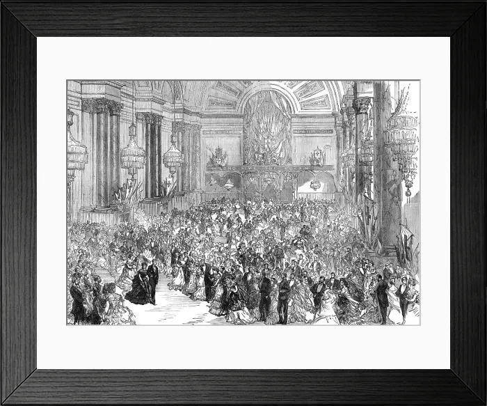 Framed Print : Prince Arthur at Leeds: the ball at the Townhall, 1872. Creator: Unknown Framed Print : Prince Arthur at Leeds: the ball at the Townhall, 1872. Creator: Unknown
