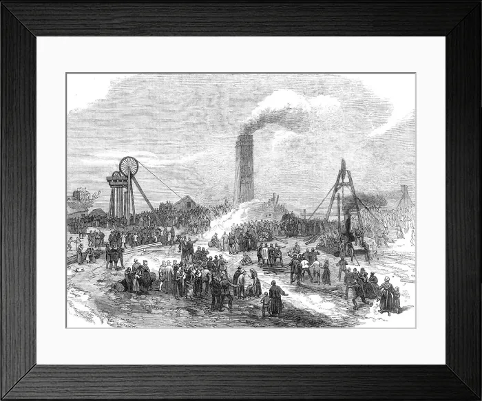 Framed Print : The Pelsall Hall Colliery, near Walsall, the scene of the flooding, 1872. Creator: Unknown Framed Print : The Pelsall Hall Colliery, near Walsall, the scene of the flooding, 1872. Creator: Unknown
