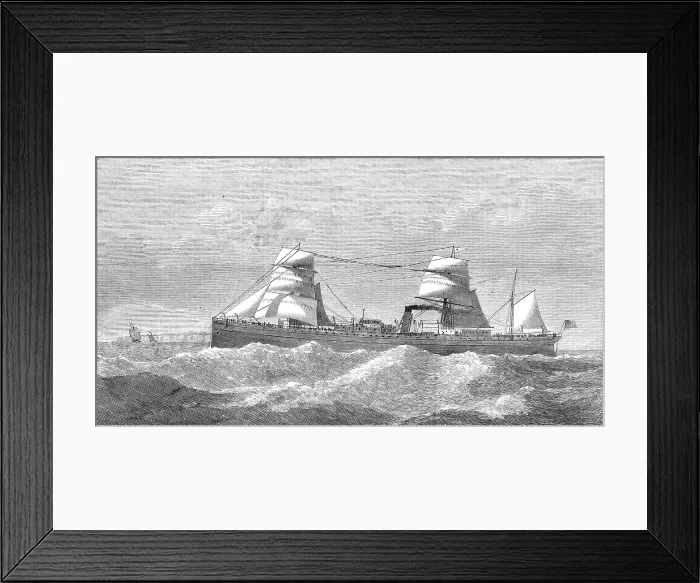 Framed Print : The steam-ship Hindoo, for the Wilson Line to India by the Suez Canal, 1872. Creator: Unknown Framed Print : The steam-ship Hindoo, for the Wilson Line to India by the Suez Canal, 1872. Creator: Unknown