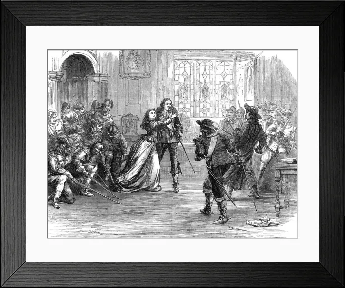 Framed Print : Scene from Charles I. at the Lyceum Theatre, 1872. Creator: Unknown Framed Print : Scene from Charles I. at the Lyceum Theatre, 1872. Creator: Unknown
