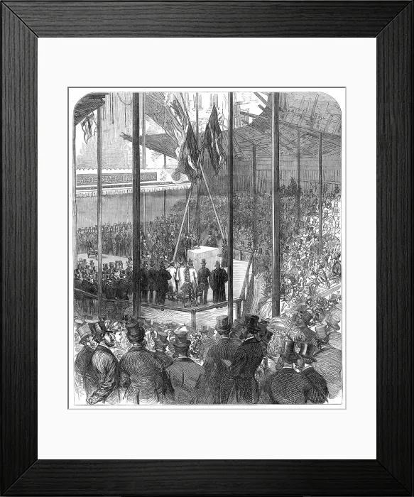 Framed Print : Prince Arthur laying the foundation-stone of the new Exchange Buildings at Leeds, 1872. Creator: Unknown Framed Print : Prince Arthur laying the foundation-stone of the new Exchange Buildings at Leeds, 1872. Creator: Unknown
