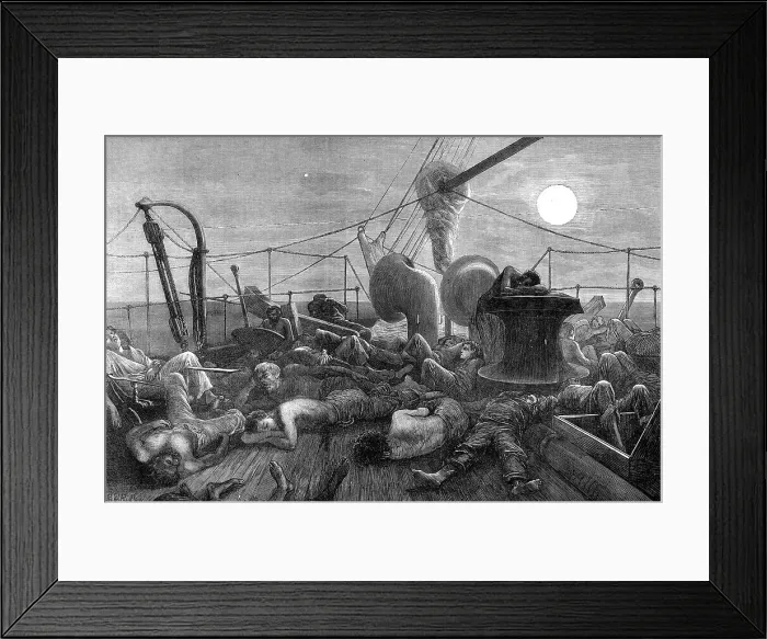 Framed Print : The Voyage to China: forecastle of a mail-steamer in the Red Sea, 1872. Creator: Matthew White Ridley Framed Print : The Voyage to China: forecastle of a mail-steamer in the Red Sea, 1872. Creator: Matthew White Ridley