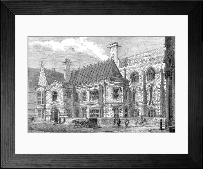 Framed Print : The new City Corporation Library, Guildhall, 1872. Creator: Unknown Framed Print : The new City Corporation Library, Guildhall, 1872. Creator: Unknown